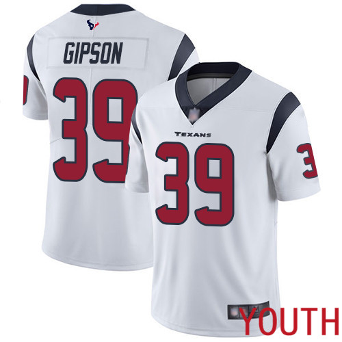 Houston Texans Limited White Youth Tashaun Gipson Road Jersey NFL Football #39 Vapor Untouchable->houston texans->NFL Jersey
